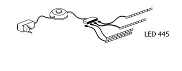 Lichtbron Led strip 455  set van 4 Zwart 0x0 cm – stijlvol en praktisch