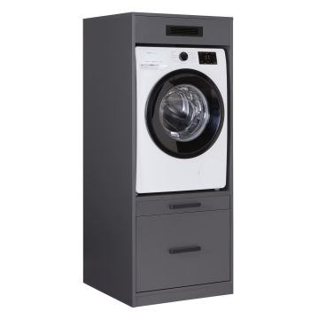 Lifestyle Studio Flow wasmachinekast - Antraciet - 67 × 68 × 164 cm