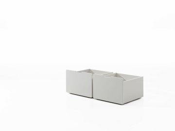 Accessoires & opbergdozen Pingo set van 2 opberglades op wieltjes wit Wit 50x55 cm – stijlvol en praktisch