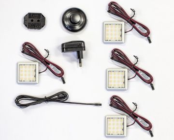Verlichtingset voor kasten Optie van 4 ledspots type 1915924 0x0 cm – stijlvol en praktisch