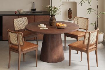 Eettafel Tommy 130 cm Rond Mangohout Bruin