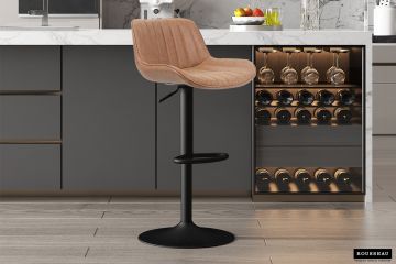 Barstoel Fenna PU Cognac – Per Stuk