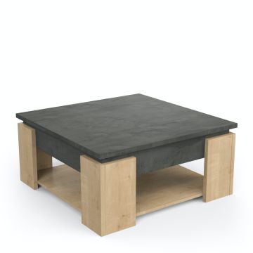 Salontafel TABLE BASSE "AUSTIN" 80x80 cm – stijlvol en praktisch