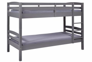 Kinderkamer Deelbaar stapelbed Lavius grijs gelakt 90x200cm Grijs 98x212 cm – stijlvol en praktisch