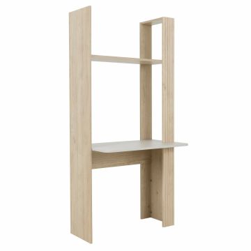 Boekenkast Boekenrek met bureautafel 82cm Straw Lichte eik 32x81 cm – stijlvol en praktisch