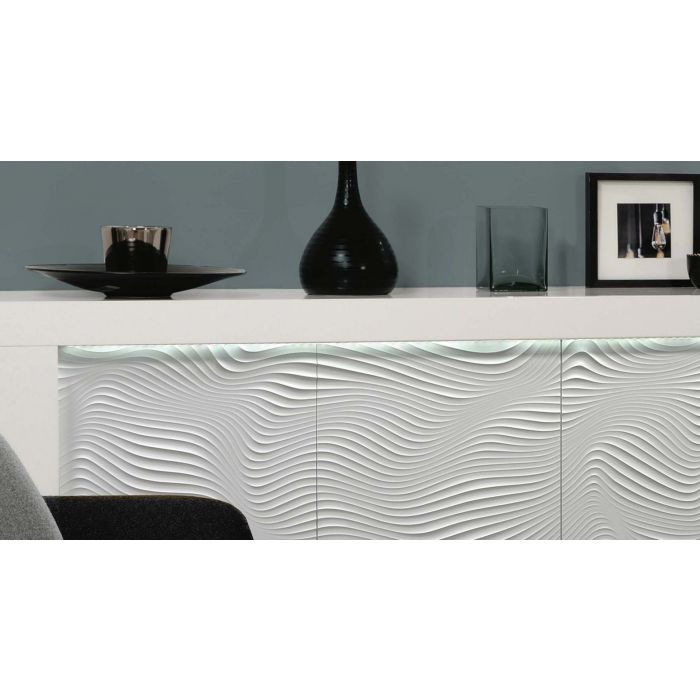 Lima - Buffet - dressoir 4 deuren 220cm met led in witte hoogglans Dressoir | SCI_15SD3040 | Lima - Buffet - dressoir 4 deuren 220cm met led in witte hoogglans