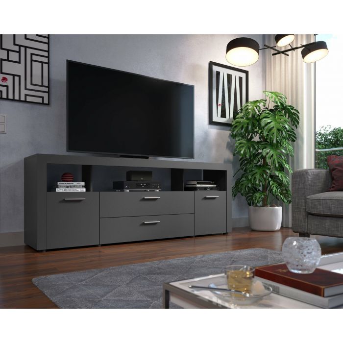Meuble TV | TE_213832021 | DURA - meuble tv de 181cm en mat antracite 