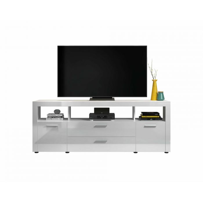 DURA - meuble tv de 181cm en blanc brillant Meuble TV | TE_213832001 | DURA - meuble tv de 181cm en blanc brillant