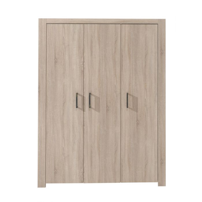 Armoire enfant -d'ado - Portes ouvrantes | VI-ALKL1370 | Garderobe 3 portes Aline chêne blanchi  