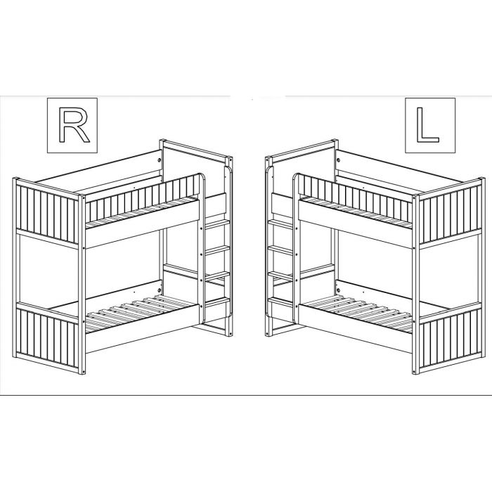 Slaapkamer - Kinderkamer - Stapelbed | VI-ROSB9014 | Stapelbed Robin wit  
